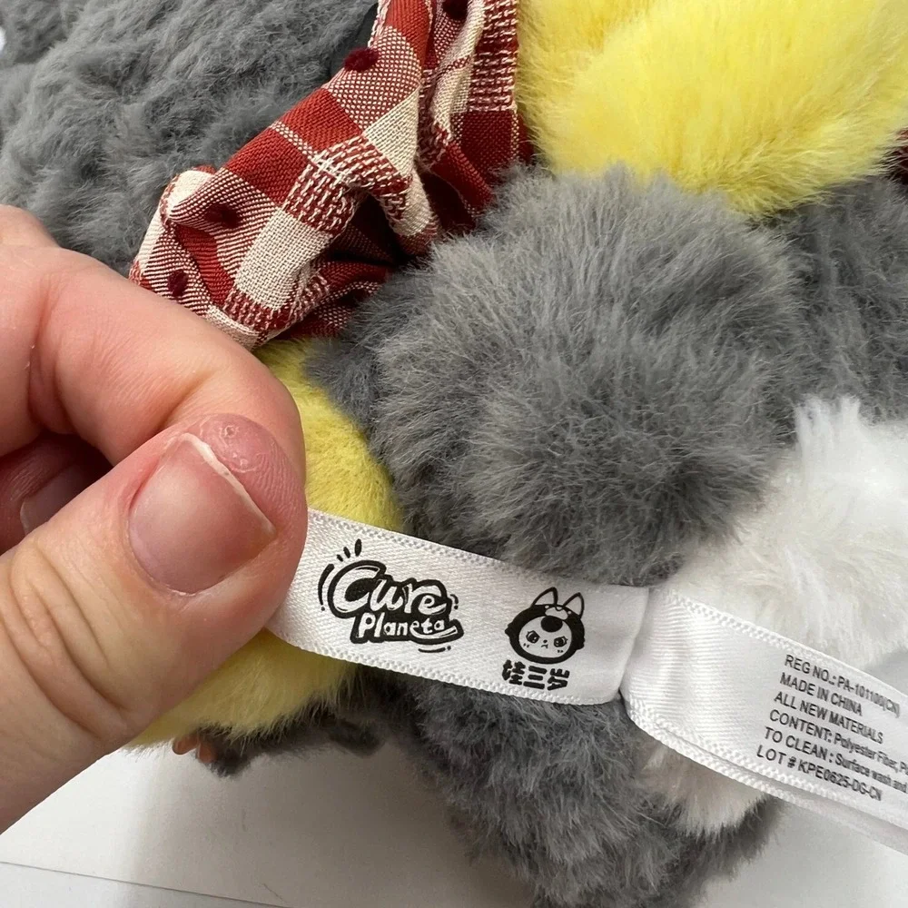 Baby Three Lily Rabbit Town V2 Dizzy Gray Bunny Plush Designer Toy with Card